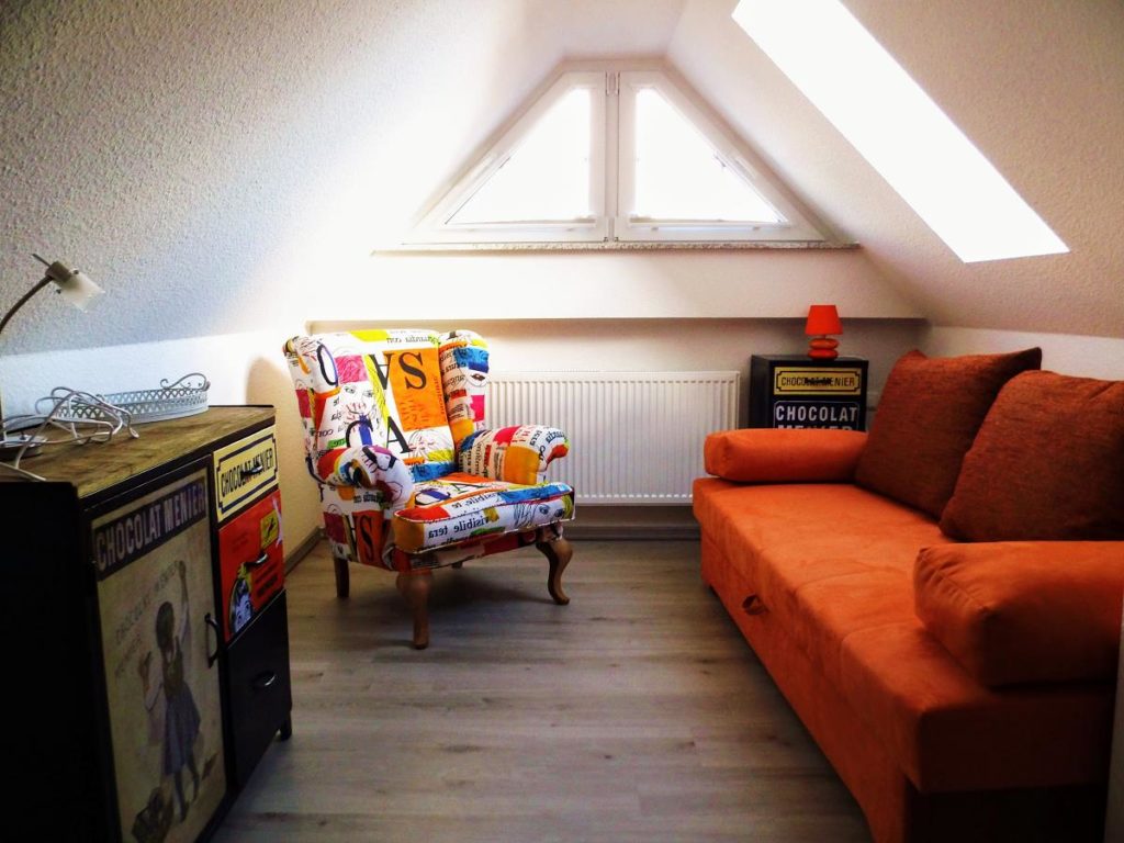 Schlafzimmer im Spitzboden